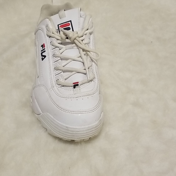 fila disruptor shiny white